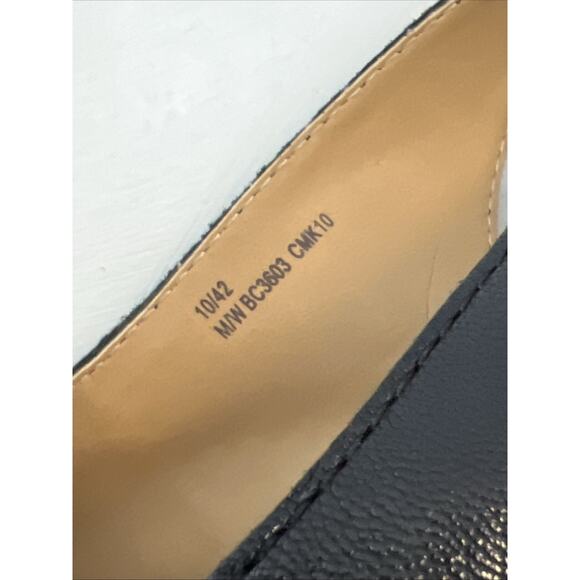 BOC Born Concepts Women’s Black Leather Slingback Wedge Sandals Weave Size 10 - Picture 13 of 14